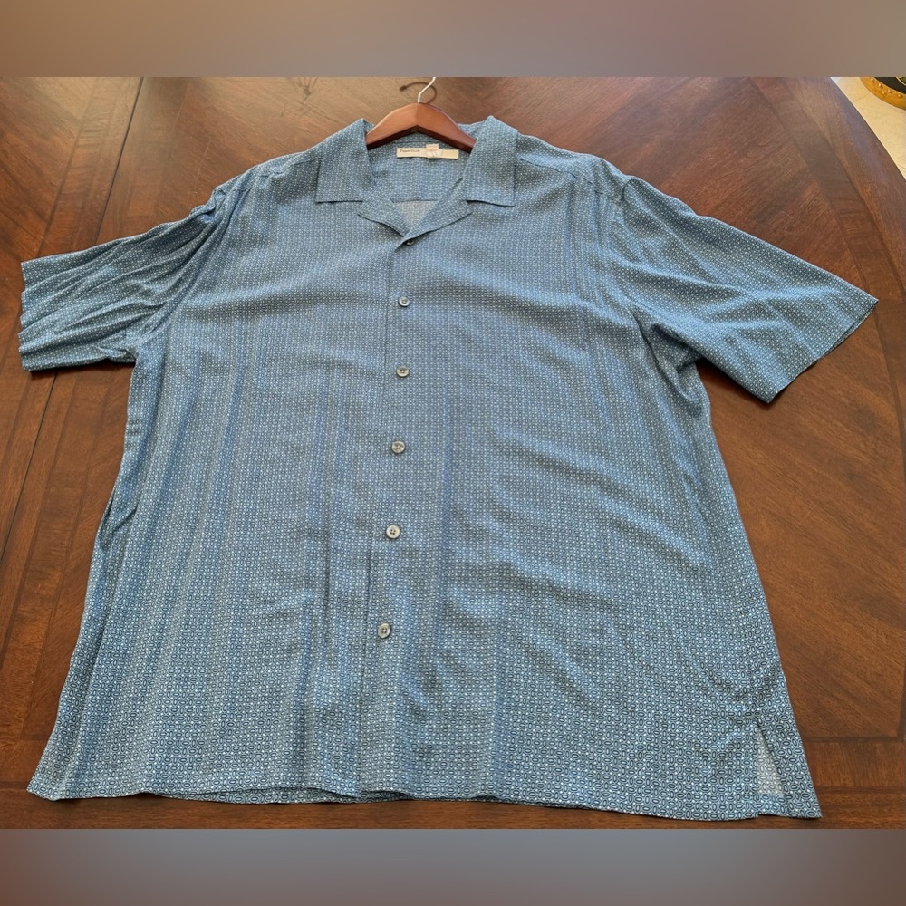 Perry Ellis Short Sleeve Button Down Shirt XL